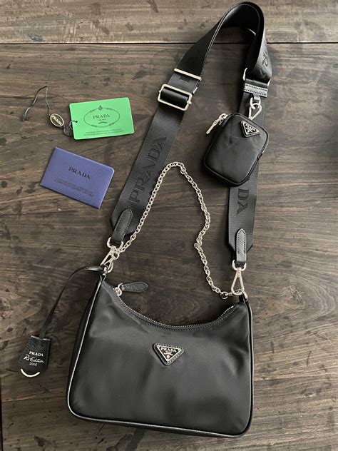 prada tessuto sport nylon re-edition multi hobo bag|Prada nylon purses.